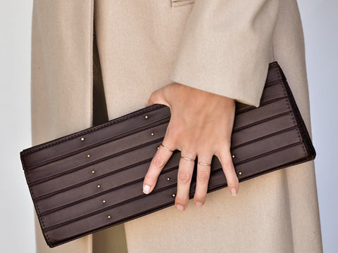 the 101 clutch in oxblood